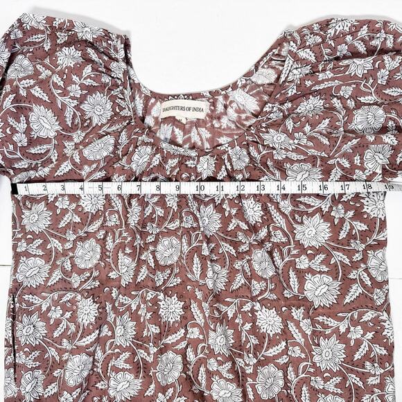 DOI Sahana Gown Maxi Dress Brown Floral Print - Picture 12 of 13